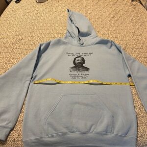 Funny History hoodie - sky blue - new without tags - size M